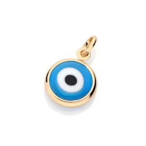 Pingente olho grego banhado a ouro 18k