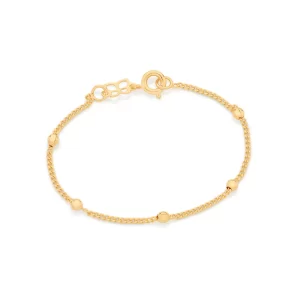 Pulseira banhada a ouro 18k com bolas