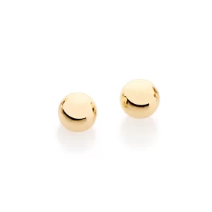 Brinco bola banhado a ouro 18k