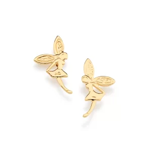 Brinco banhado a ouro 18k formato de fada