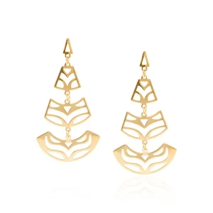 Brincos joia banhada ouro 18k
