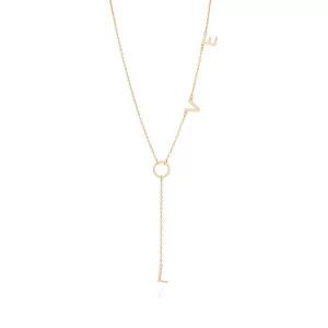 Gargantilha gravata banhada a ouro 18k - tam.50
