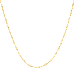 Gargantilha singapura banhada a ouro 18k -tam 42