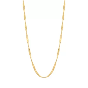 Gargantilha banhada a ouro 18k fio singapura - tam.42