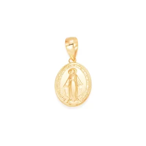 Pingente banhado a ouro 18k Nossa Senhora das Graças