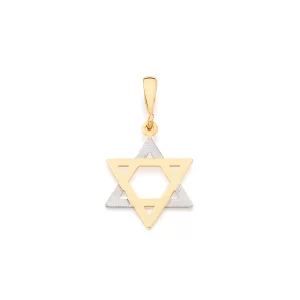 Pingente banhado a ouro 18k estrela de Davi