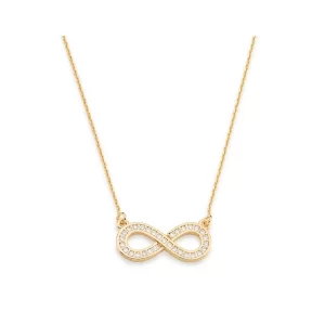 Gargantilha banhada a ouro 18k "símbolo do infinito"- tam 50