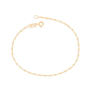 Tornozeleira joia banhada ouro 18k