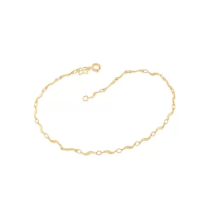 Tornozeleira banhada a ouro 18k - tam.25