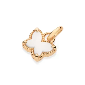 Pingente borboleta com acrílico banhado a ouro 18k - tam.único