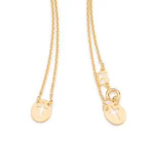 Escapulário infantil banhado a ouro 18k